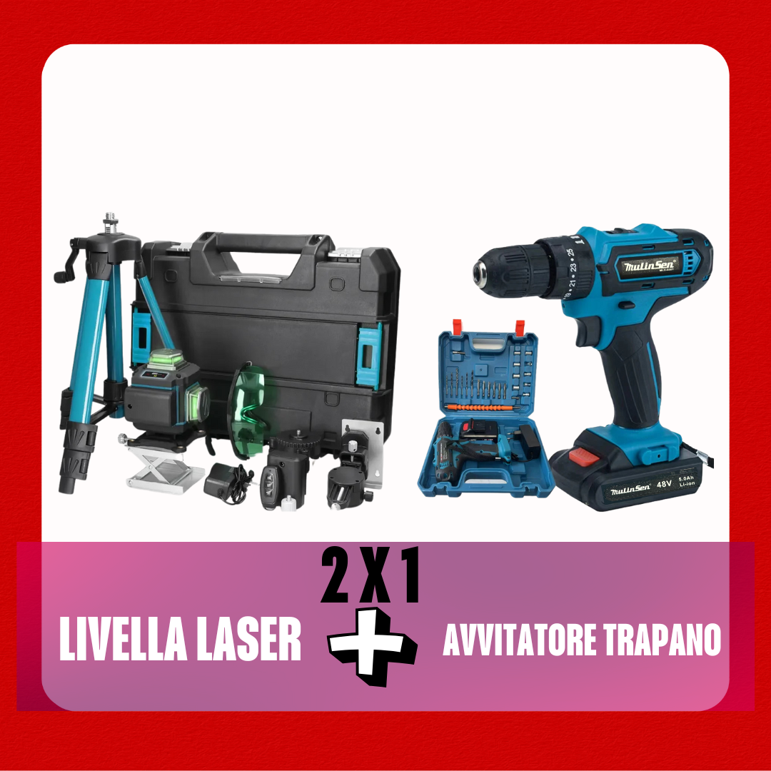 Livella laser + Avvitatore Trapano