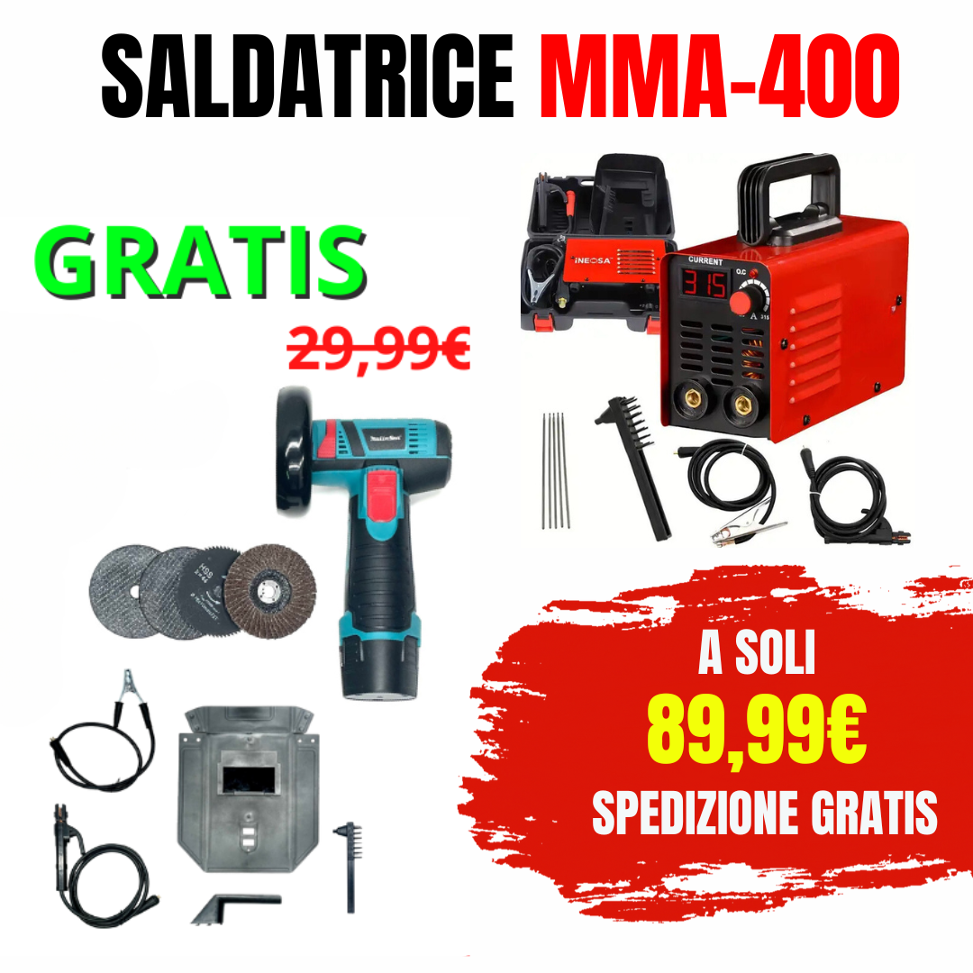 KIT 3 IN 1 AVVITATORE + FLEX + SALDATRICE MMA400