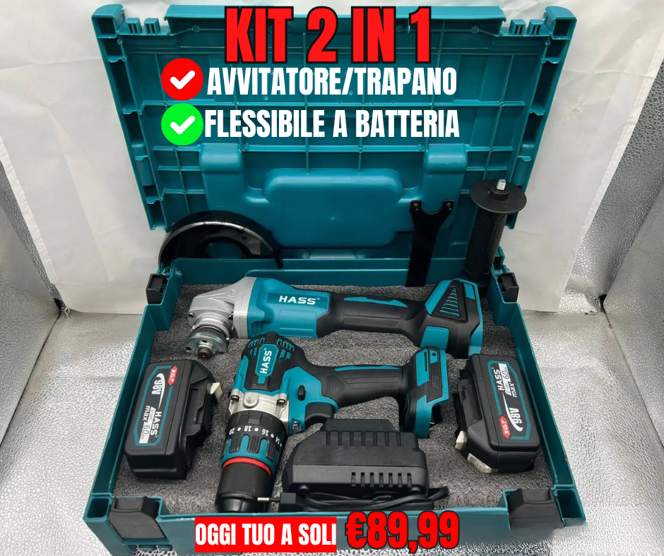 KIT 2 IN 1 FLESSIBILE + AVVITATORE