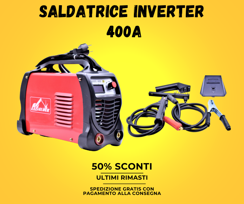 SALDATRICE 400A COMPLETA DI ACCESSORI