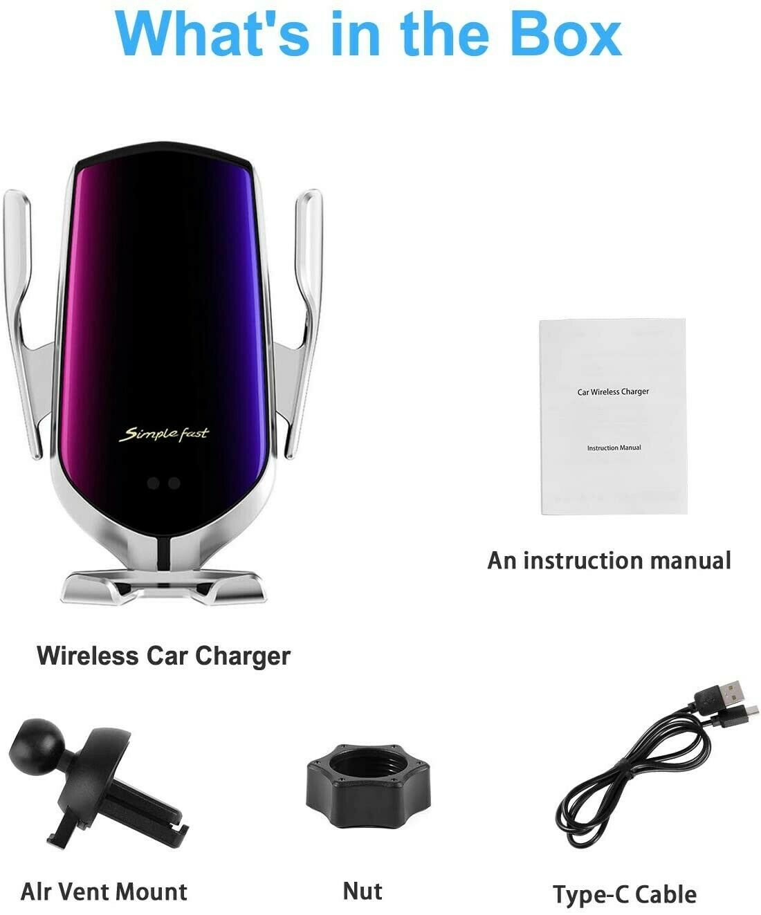 Caricatore Auto Wireless con Sensori